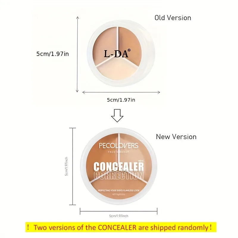 Versatile 3 Colors Concealer Palette for flawless coverage